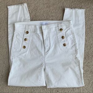 New without tags SAILOR HIGH WAIST SKINNY CROP JEANS IN WHITE from loft